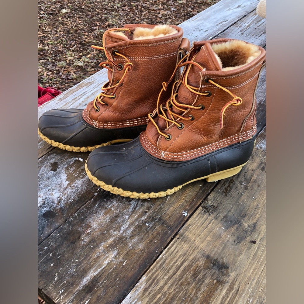 L.L. Bean Shearling Lined Duck Boot- size 7M